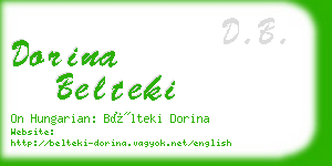 dorina belteki business card